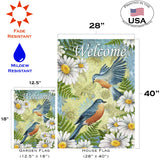 Bluebirds & Daisies Flag image 6