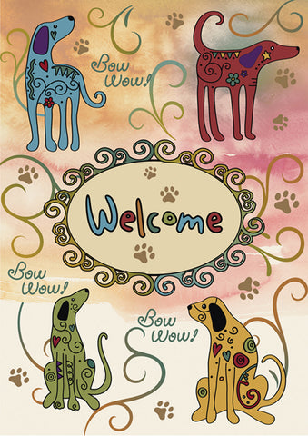 Bow Wow Welcome Flag image 1