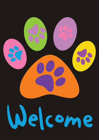 Welcome Paws- Black Flag image 1