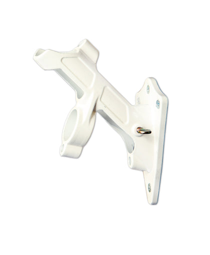 Two Position White Metal Pole Bracket Image