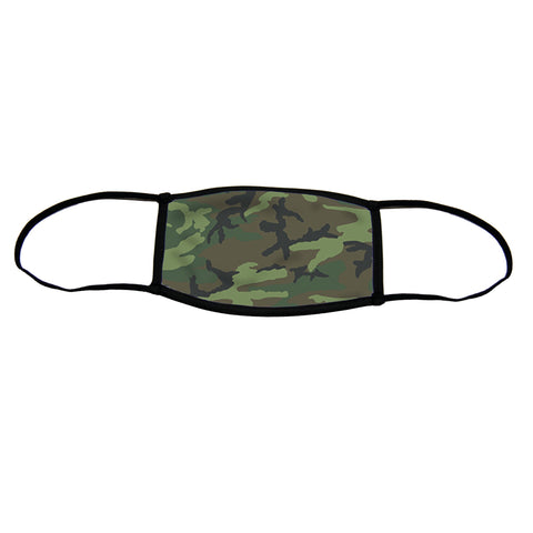Camo Small Premium Triple Layer Cloth Face Mask with Ear Loop Adjusters