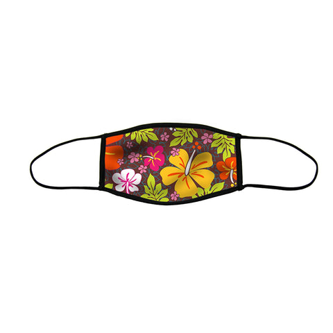 Aloha Flowers Large Premium Triple Layer Cloth Face Mask with Ear Loop Adjusters