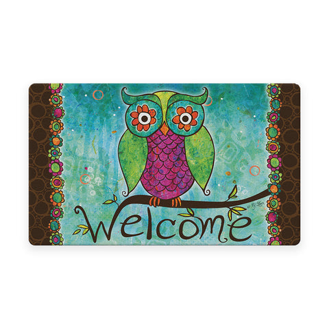 Rainbow Owl Door Mat image 1