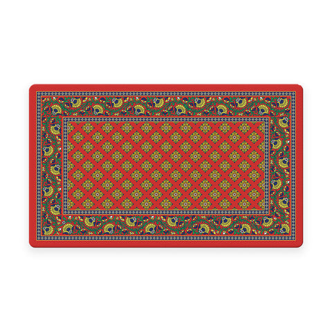 French Paisley- Red Door Mat image 1