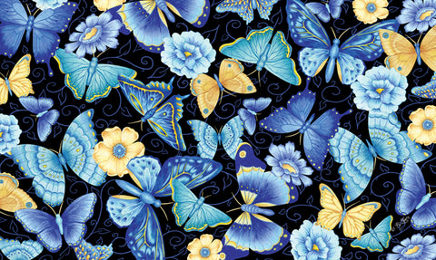 Blue Butterfly Door Mat image 1