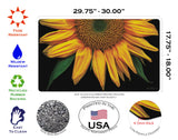 Sunflowers On Black Door Mat image 3