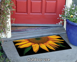 Sunflowers On Black Door Mat image 4