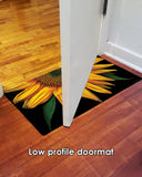 Sunflowers On Black Door Mat image 6