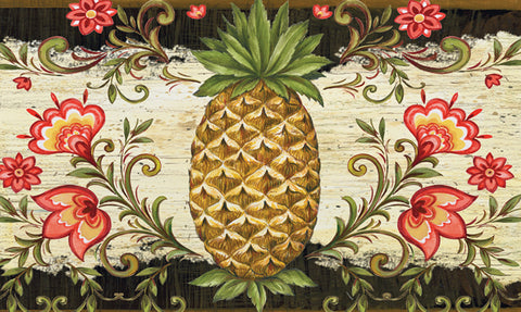 Pineapple & Scrolls Door Mat image 1