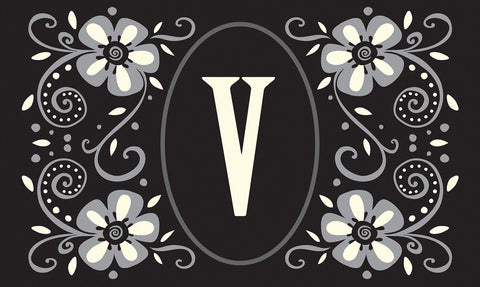 Classic Monogram- V Door Mat image 1