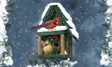 Cardinals In Snow Door Mat image 2