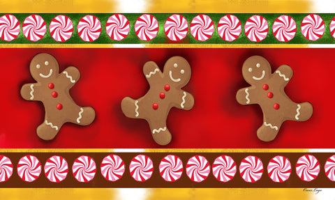 Gingerbread Men Door Mat image 1