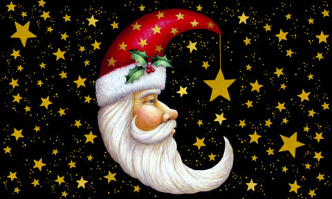 Santa Moon Door Mat image 1