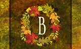 Fall Wreath Monogram B Door Mat image 2