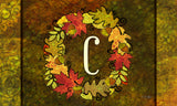 Fall Wreath Monogram C Door Mat image 2