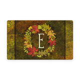 Fall Wreath Monogram E Door Mat image 1