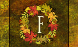 Fall Wreath Monogram F Door Mat image 2