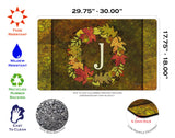 Fall Wreath Monogram J Door Mat image 3
