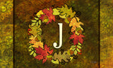 Fall Wreath Monogram J Door Mat image 2