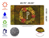 Fall Wreath Monogram P Door Mat image 3