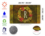 Fall Wreath Monogram R Door Mat image 3