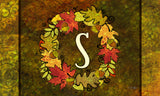 Fall Wreath Monogram S Door Mat image 2