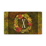 Fall Wreath Monogram X Door Mat image 1