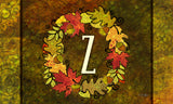 Fall Wreath Monogram Z Door Mat image 2
