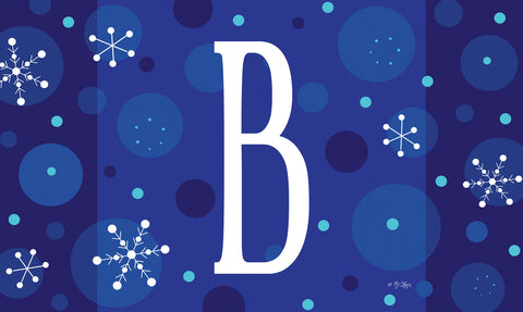 Winter Snowflakes Monogram B Door Mat image 1