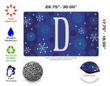 Winter Snowflakes Monogram D Door Mat image 3