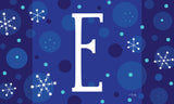 Winter Snowflakes Monogram E Door Mat image 2