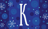 Winter Snowflakes Monogram K Door Mat image 2