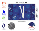 Winter Snowflakes Monogram N Door Mat image 3