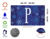 Winter Snowflakes Monogram P Door Mat image 3