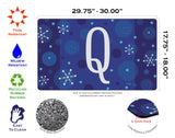 Winter Snowflakes Monogram Q Door Mat image 3