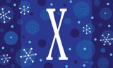 Winter Snowflakes Monogram X Door Mat image 2