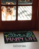 Happy Life Chalkboard Door Mat image 5