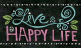 Happy Life Chalkboard Door Mat image 2