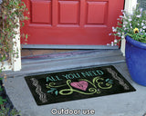 All You Need Is Love Chalkboard Door Mat image 4
