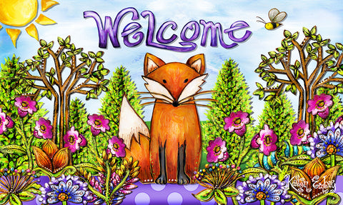 Welcome Fox Door Mat image 1