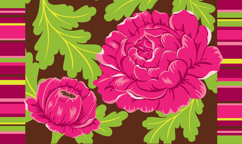 Pink Cabbage Rose Door Mat image 1