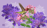 Hummingbird and Flowers Door Mat image 2