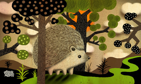 Happy Hedgehog Door Mat image 1