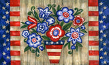 Patriotic Flowers Door Mat image 2