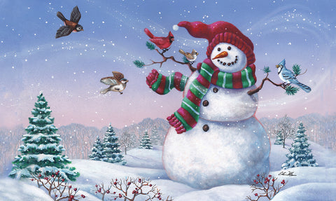 Winter Snowman Doormat, Funny Doormat
