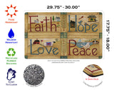 Faith Hope Love Peace Door Mat image 3