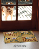 Faith Hope Love Peace Door Mat image 5