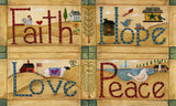 Faith Hope Love Peace Door Mat image 2