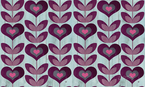 Flower Hearts Door Mat image 1