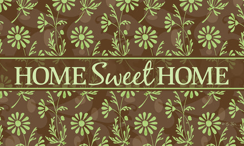 Sweet Flower Medley- Lime Door Mat image 1